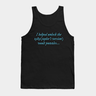 1989 (taylors version) vault Tank Top